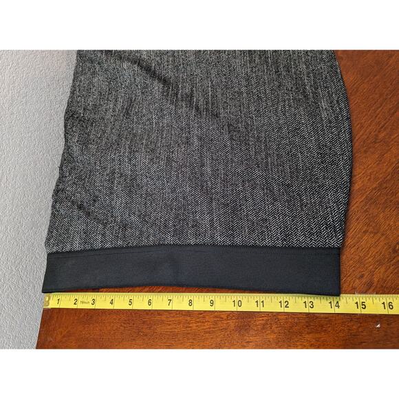 Express Pencil Skirt 4 Black Animal Print Liner Slit Office Work Lined Business - Picture 8 of 12